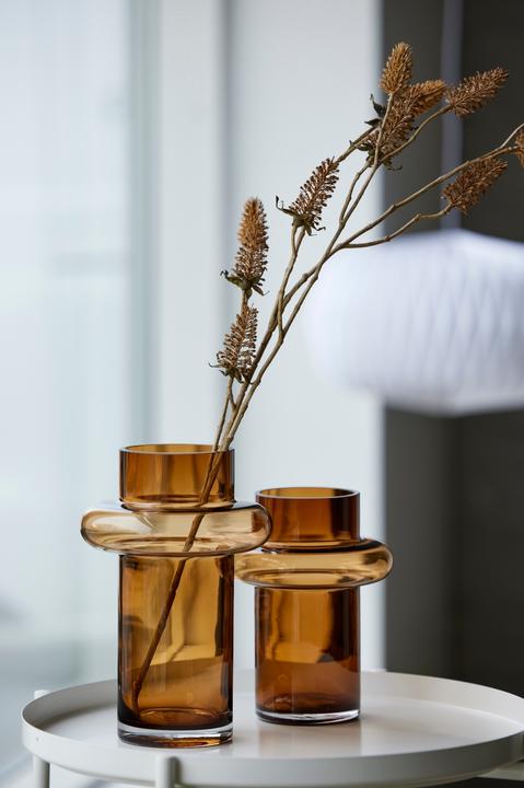 Image du produit Lyngby Verre - Tube Vase - 20 cm - Ambre (23556) (1 x, 20 x 18 cm)