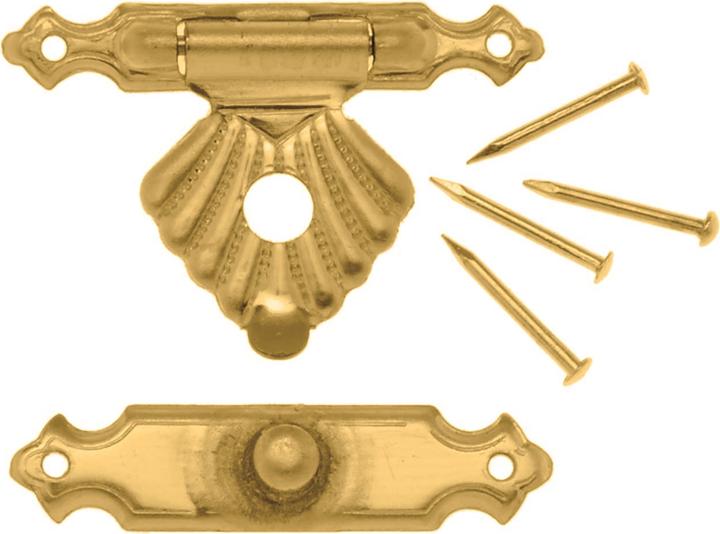 Produktbild hobbytime Etuiverschluss rustikal 2Pa mit Beschlagstiften goldfarben