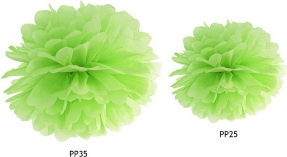 Actual product image Partydeco Tissue Paper Pompom Lime Green