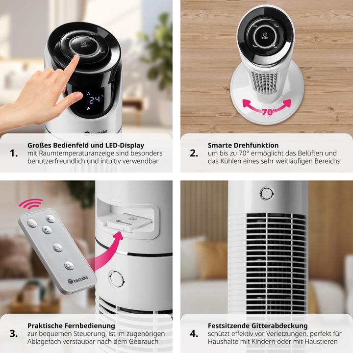 Immagine prodotto tectake Ventilatore a torre (50 dB)
