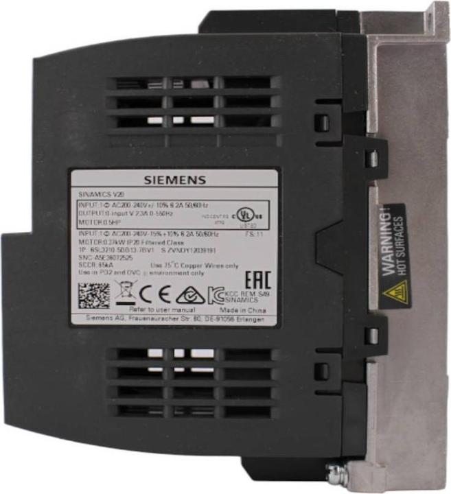 Produktbild Siemens SINAMICS V20 1AC200-240V-10/+10% 0.37kW