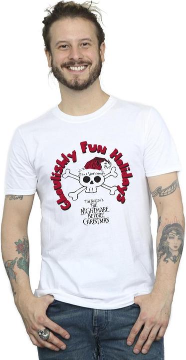 Actual product image Disney Mens The Nightmare Before Christmas Ghouishly Fun Holidays T-Shirt (4XL)