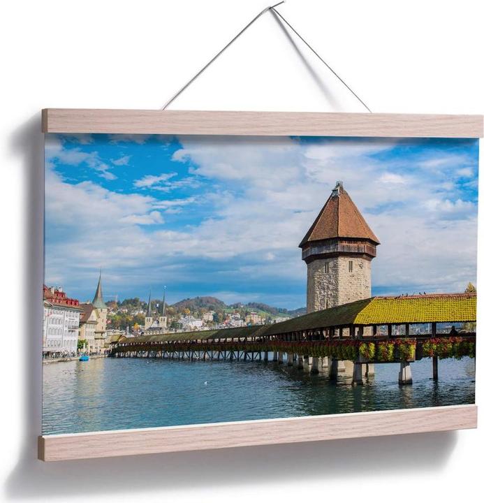 Produktbild Trenddeko Holzbrücke in Luzern (90 x 60 cm)