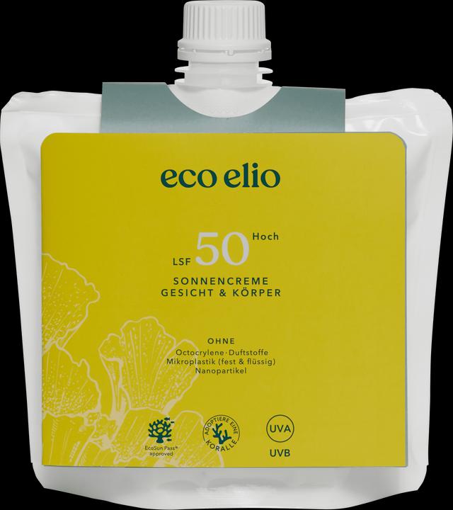 Actual product image Eco Elio Refill Extra Care (Suntan cream, SPF 50, 500 ml, 750 g)