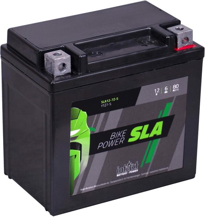 Intact SLA12-7Z-S Bike-Power SLA 6Ah Motorradbatterie (DIN 50616) YTZ7-S, YTZ7S, TTZ7S-BS (12 V, 6 Ah, 80 A)