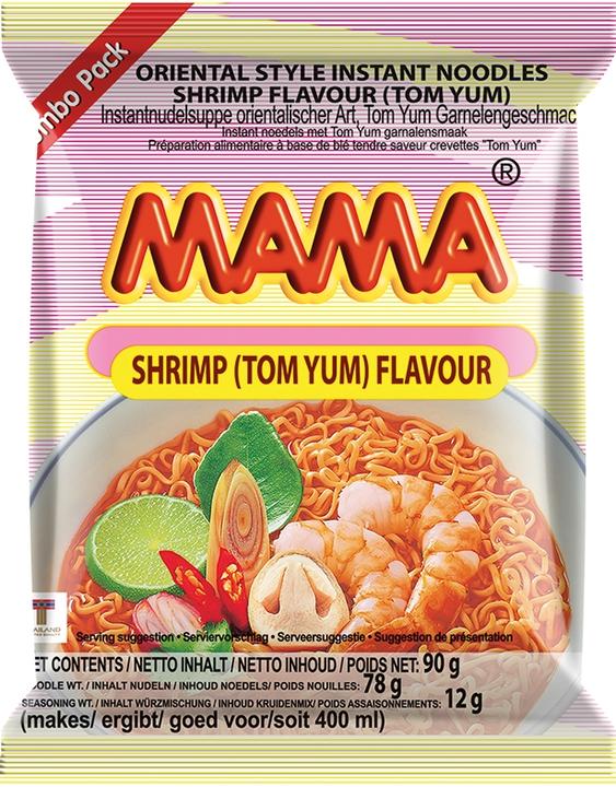 Image du produit Mama Nouilles instantanées, crevettes Tom Yum (90 g)