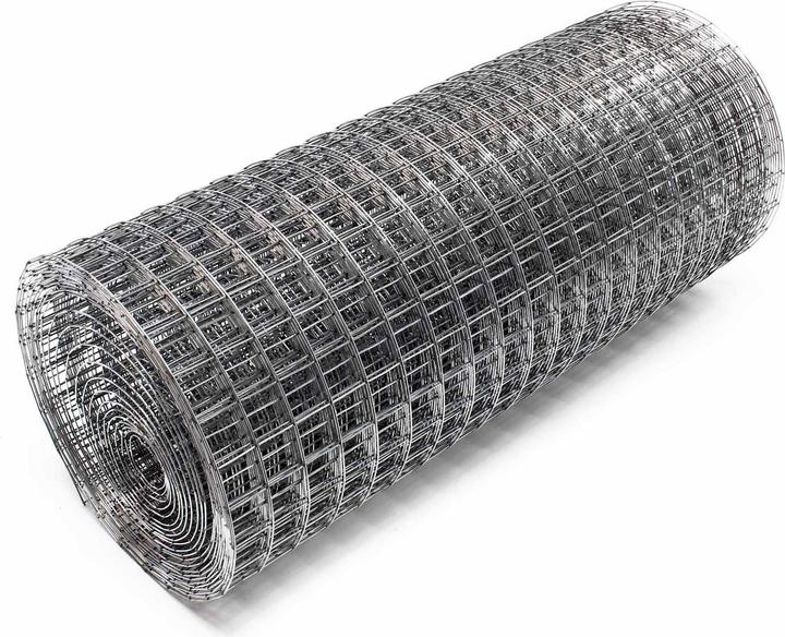 Image du produit Wiltec Clôture grillagée 100cmx5m 0,7mm 12x12mm Grillage métallique acier galvanisé Rouleau