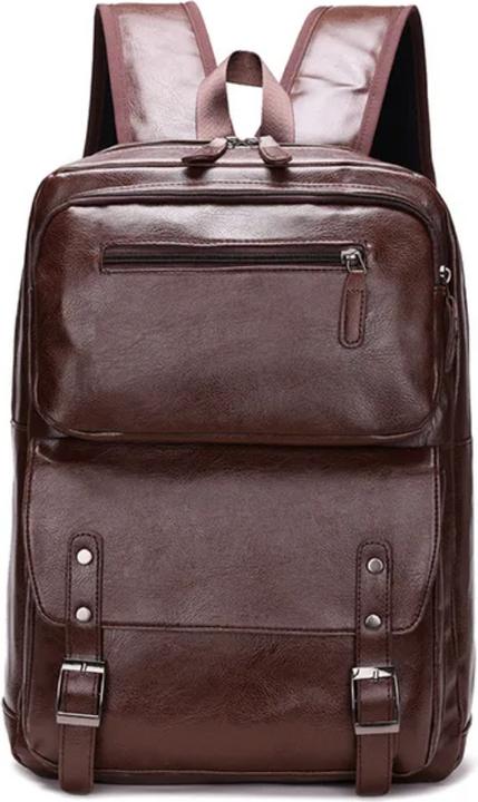 Only-Bags.Store Stilvolle 15.6 Kunstleder Laptop-Tasche, Business-Rucksack für Männer, Reiserucksack