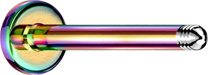 Actual product image Star Piercing Micro labret rod coloured (without brass, Titanium G23)