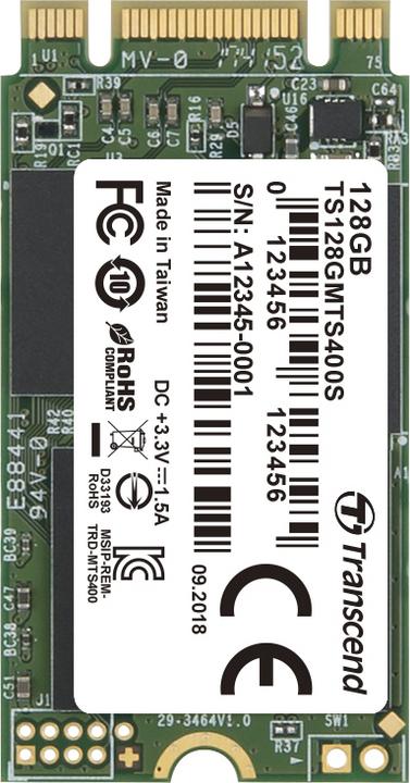 Actual product image Transcend Mts400s (128 GB, M.2 2242)