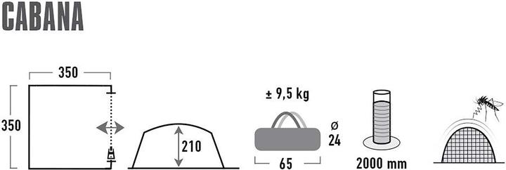 Produktbild High Peak Cabana (350 cm, 350 cm)
