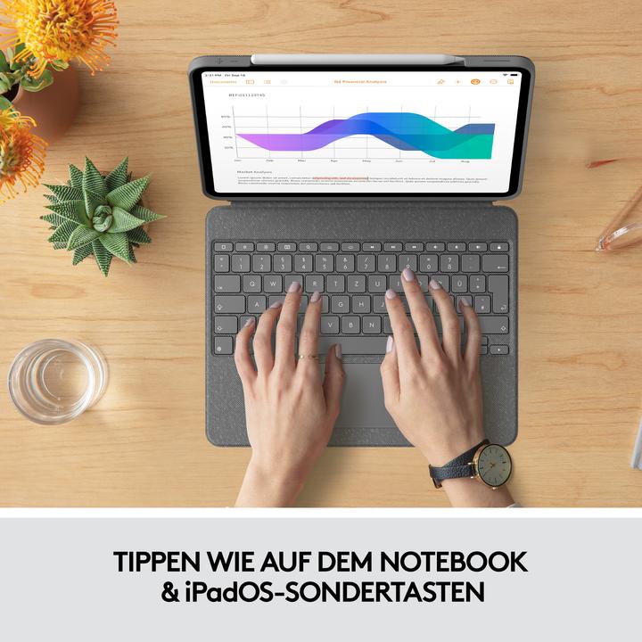 Produktbild Logitech Combo Touch (CH, iPad Pro 12.9 2021 (5. Gen), iPad Pro 12.9 2022 (6. Gen))