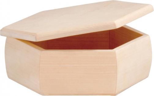 Actual product image Glorex Wooden box 6-corner 18x6cm, FSC