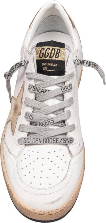 Produktbild Golden Goose ballstar sneakers in white and gold leather (42)