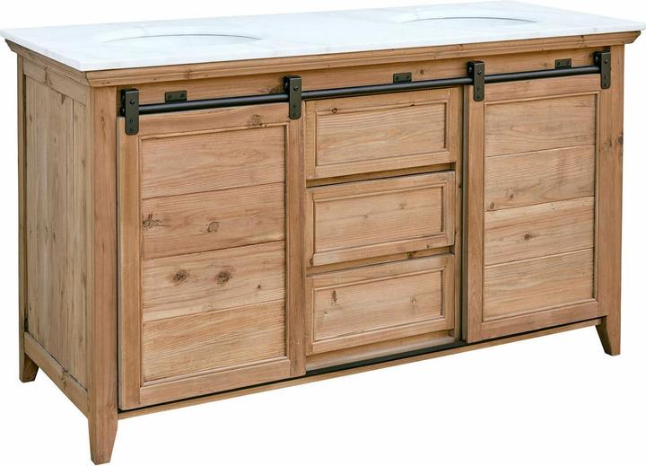 Loberon Doppelwaschtisch Montcourt braun