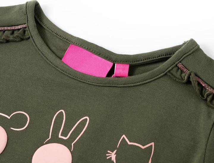 Actual product image VidaXL Children's long-sleeved shirt khaki 92,Material: 95 % cotton. 5 (92)