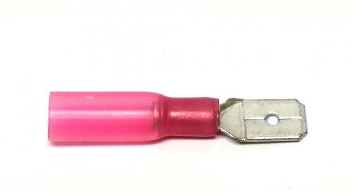Actual product image EP Flat plug WP 6.3 x 0.8 mm, male, Red, 10pcs.