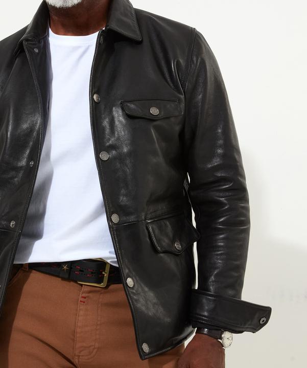 Image du produit Joe Browns Veste en cuir classique avec doublure à carreaux vintage (XXL)