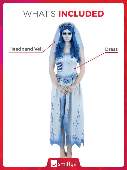 Produktbild Smiffys Corpse Bride Emily Kostüm (S)