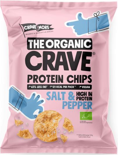 Image du produit The Organic Crave Chips Protéinées Sel & Poivre 30g bio (30 g)