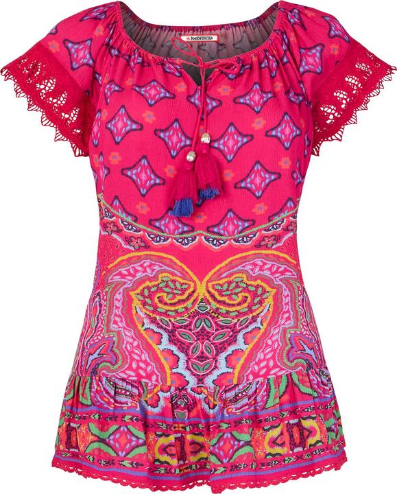 Produktbild Joe Browns Printed Crochet Lace Trim Tassel Top (10)