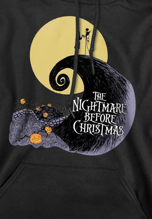 Actual product image The Nightmare Before Christmas Mens Moon Silhouette Hoodie (M)