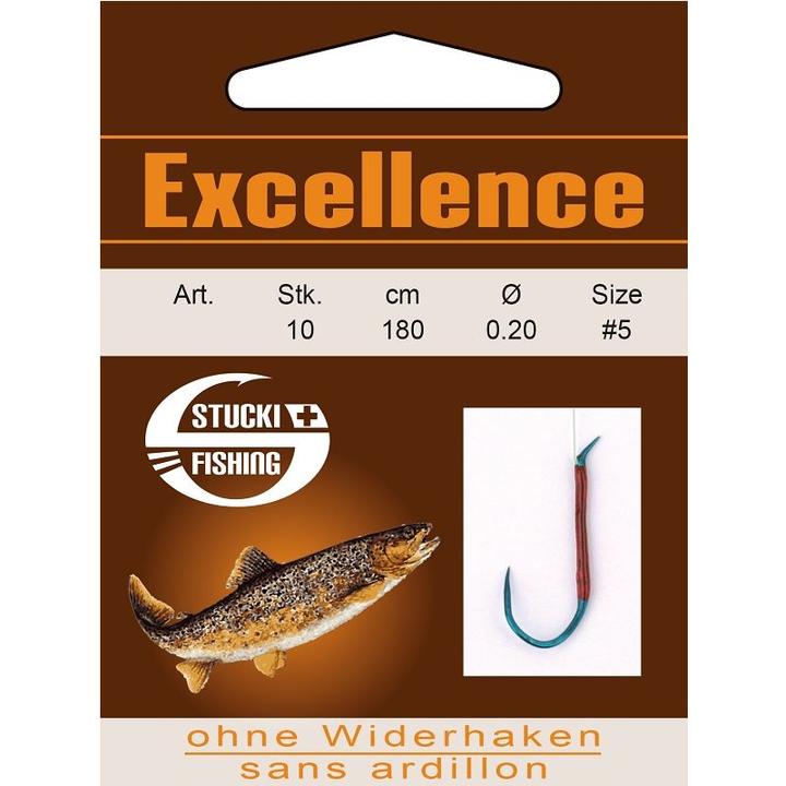 Image du produit Stucki Fishing Excellence Crochet collé sans ardillon, 180 cm