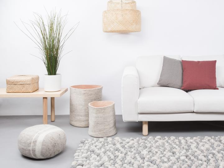 Produktbild Myfelt Hardy Filzkugelteppich (70 x 100 cm)