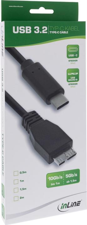 Actual product image InLine USB C – Micro USB B (1 m, USB 3.2 Gen 2)