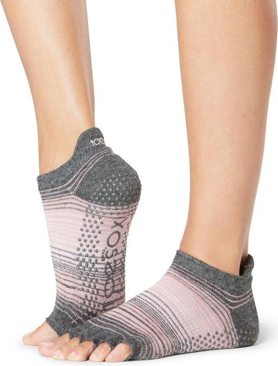 Image du produit Toesox Chaussettes ouvertes pour orteils Grip Half Toe Low Rise, Echo, M (M)