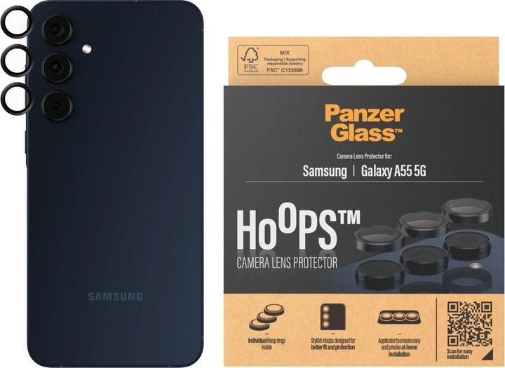 Immagine prodotto PanzerGlass Hoops Camera Lens Protector (1 Pezzo/i, Samsung Galaxy A55)