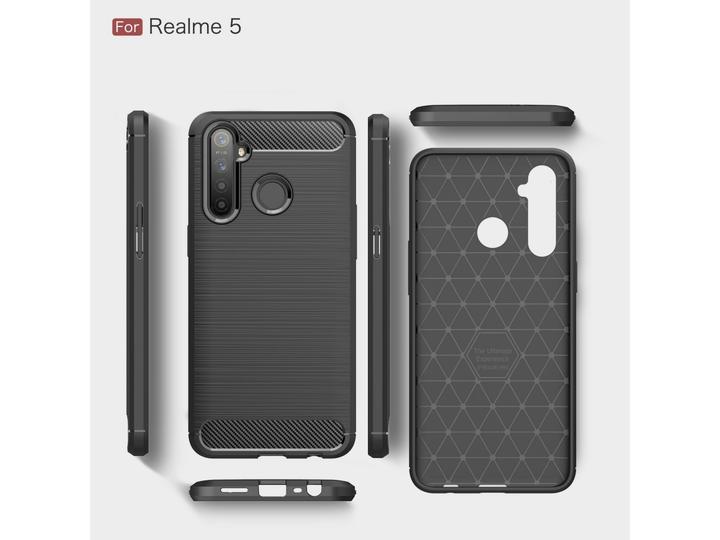 Image du produit Screenguard Realme 5 Housse Carbon Brushed Soft TPU (Realme 5)