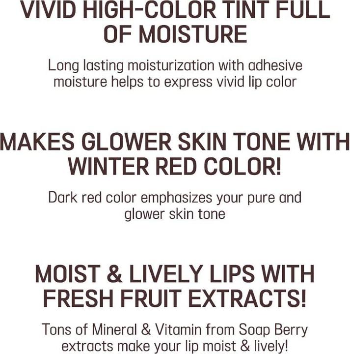 Actual product image Etude House Dear Darling Water Gel Tint RD306 Shark Red (21AD Vivid High-Colour Lip Tint wit)