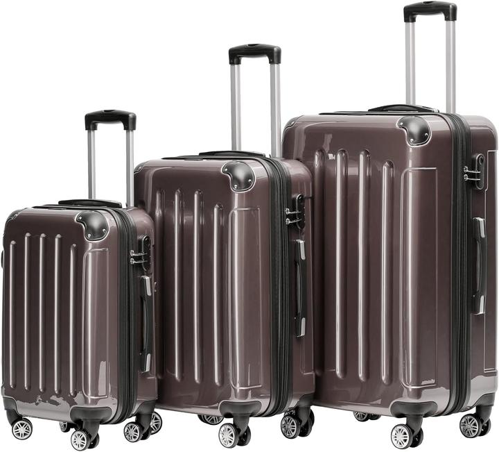 Beibye 3-tlg. Hartschalenkoffer-Set (Handgepäck (bis 50l), M (50 - 90l), L (90 - 115l))
