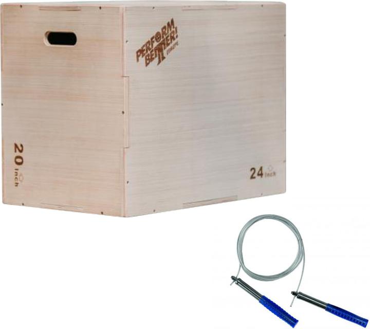Produktbild Perform Better PB Holz Plyo Box + First Place Speed Rope Ultra (Set)