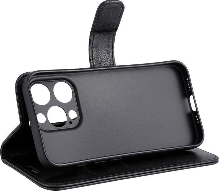Actual product image Radicover Radiation Protection Wallet Vegan Leather iPhone 15 PRO Flipcover Black PU (Apple iPhone 15 Pro)
