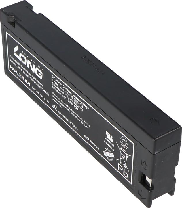 Actual product image Kung Long WP1223A battery, also for LC-SA122R3BG, LC-TA122PU (12 V, 2.10 Ah)