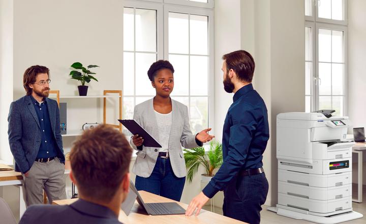 Produktbild Epson Workforce Pro Inkjet Far-Drucker 4in1 Blauer Engel (Schwarz-Weiss)