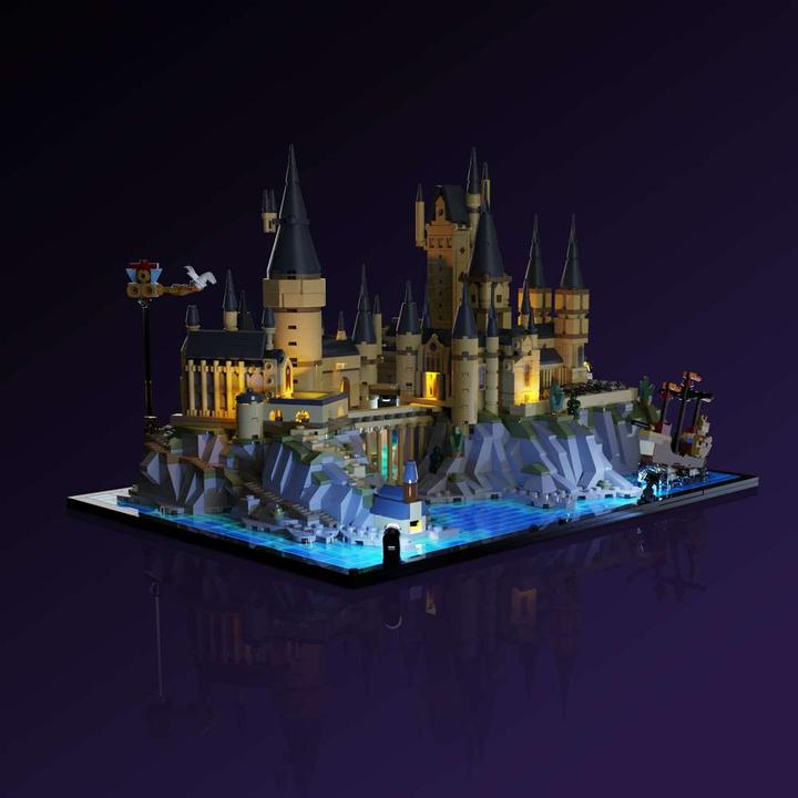 Actual product image Light my bricks LMB 2.0 LED light set for LEGO 76419 Harry Potter Hogwarts Castle with castle grounds