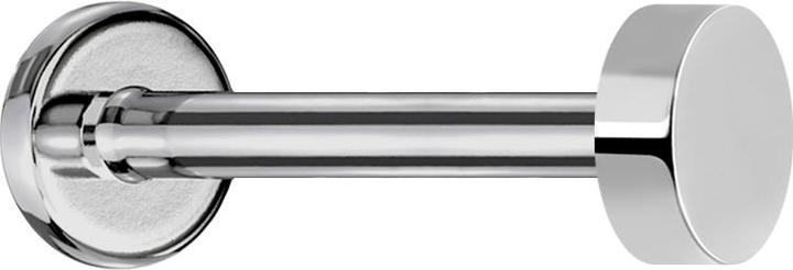 Actual product image Star Piercing Micro Labret Innengewinde silber mit flachem Zylinder (without brass, Titanium G23)