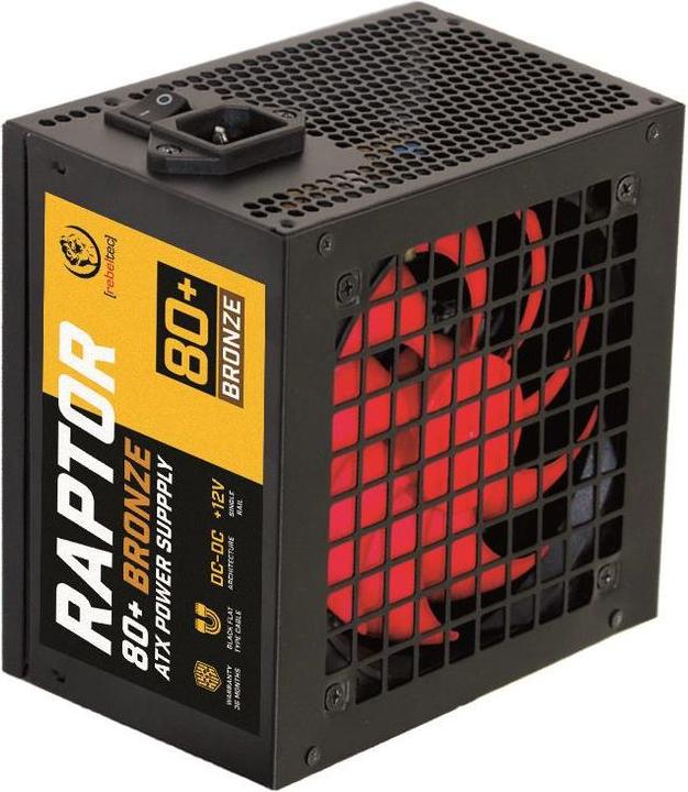Rebeltec Alimentatore ATX RAPTOR 600W BRONZE 80+ Single Rail DC-DC (600 W)
