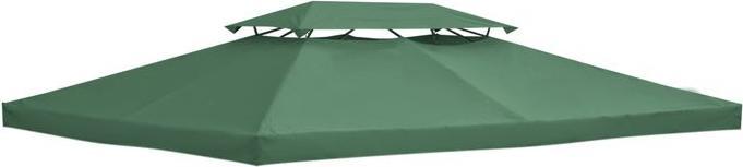 Produktbild Swisshandel24 Ersatzdach Pavillondach für Metallpavillon Gartenpavillon Partyzelt Gartenzelt Polyester 3x4m Grün (1200 cm, 300 cm)