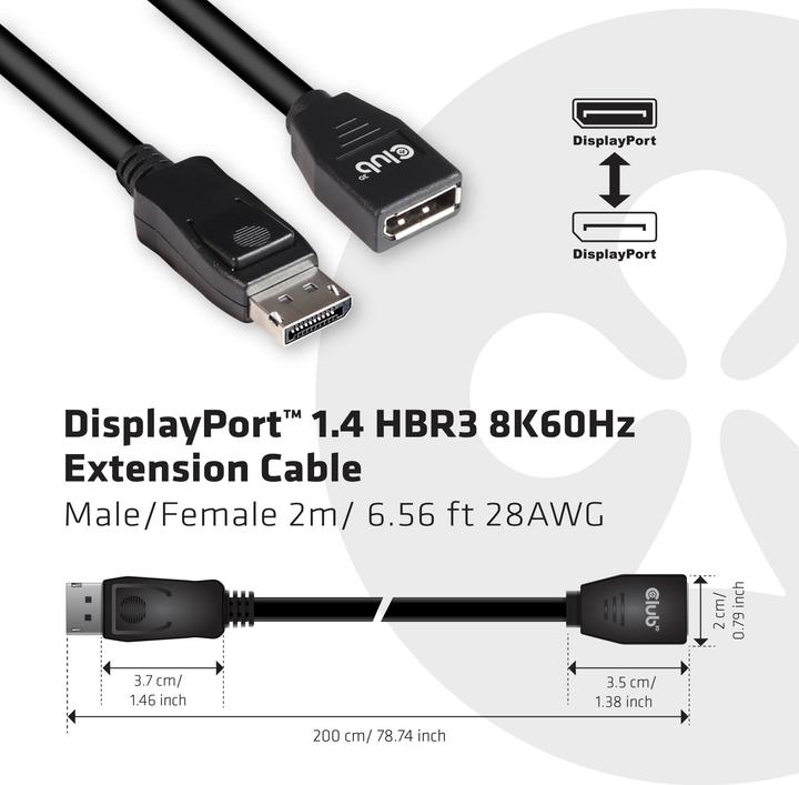 Club 3D DisplayPort — DisplayPort (2 m, DisplayPort)
