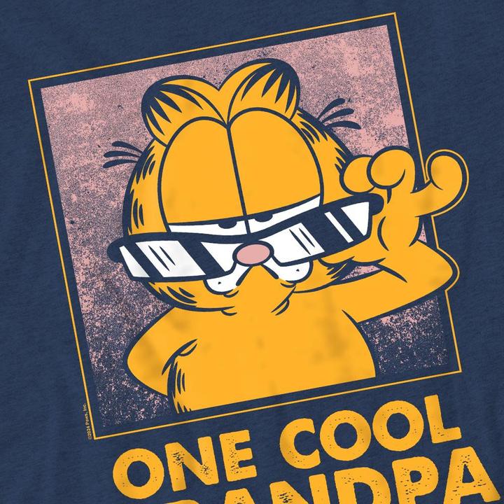 Actual product image Garfield Unisex Adult One Cool Grandpa Fathers Day T-Shirt (M)