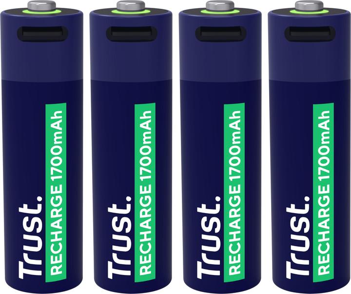 Immagine prodotto Trust Batterie Ricaricabili USB-C 4p (4 pz., AA, 1700 mAh)