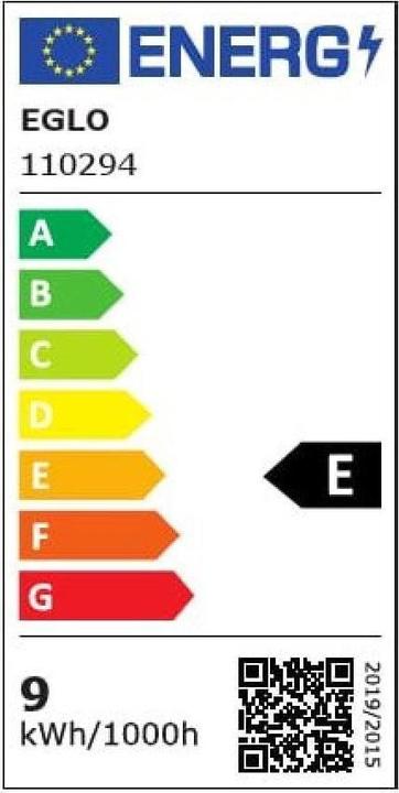 Energy Label EGLO LED bulb E27 (E27, 9 W, 1055 lm, 1 x, E)