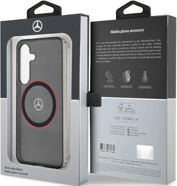 Actual product image Mercedes MEHMS23HUORK S921 czarny/black hardcase Double Layer W/ Red MagSafe (Samsung Galaxy S24)
