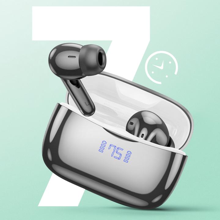 Actual product image Hoco Bluetooth headphones chrome effect (ANC, 7 h, Wireless)