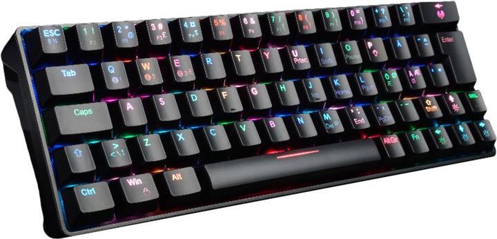 Produktbild Fourze GK60 Tastatur USB + Bluetooth QWERTY US Englisch Schwarz (US, Kabellos, Kabelgebunden)