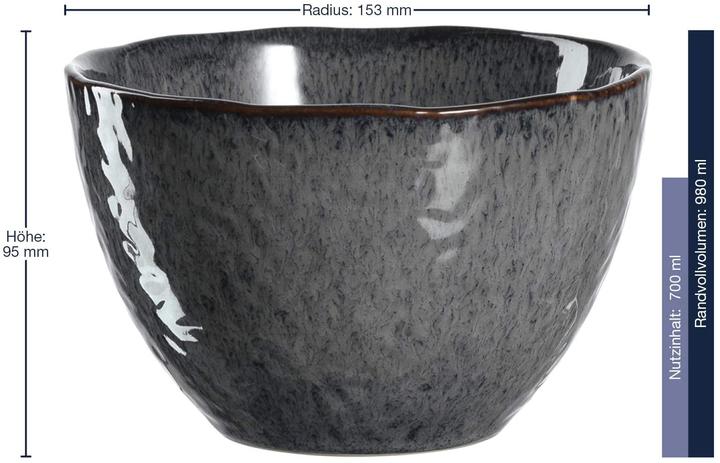 Produktbild Leonardo Keramikschale 15 anthr. Matera (15 cm, 0.98 l, 1 x)
